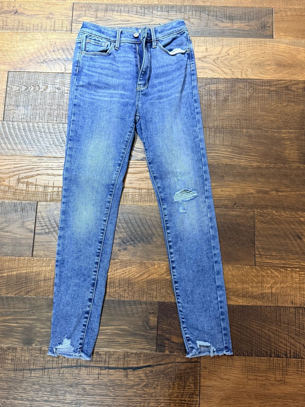 Old Navy Girls Size 14 Rockstar Jeggings Extra High Rise Distressed Skinny Jeans